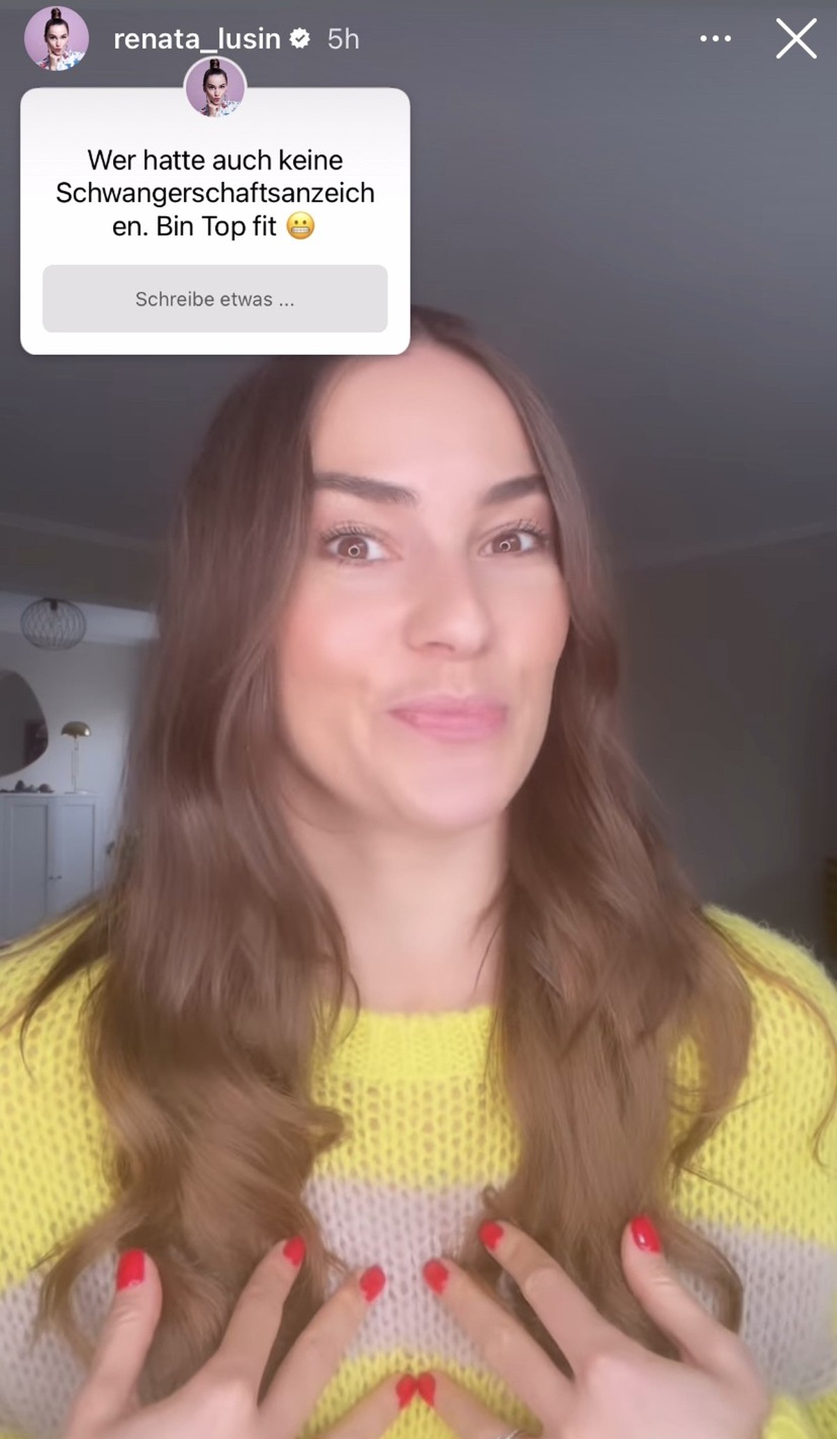 Renata Lusin spricht über ihre Schwangerschaft.