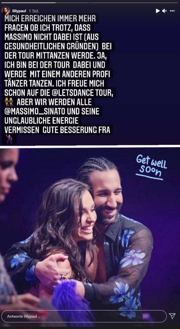 Lili Paul-Roncalli ist trotz Massimos krankheitsbedingtem Ausfall bei der "Let's Dance"-Tour dabei.