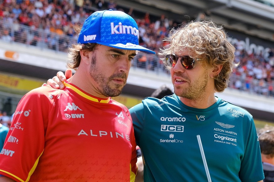 Neuer Pilot für Aston Martin: Der zweifache Formel-1-Weltmeister Fernando Alonso (links) folgt auf den Vierfachen, Sebastian Vettel.