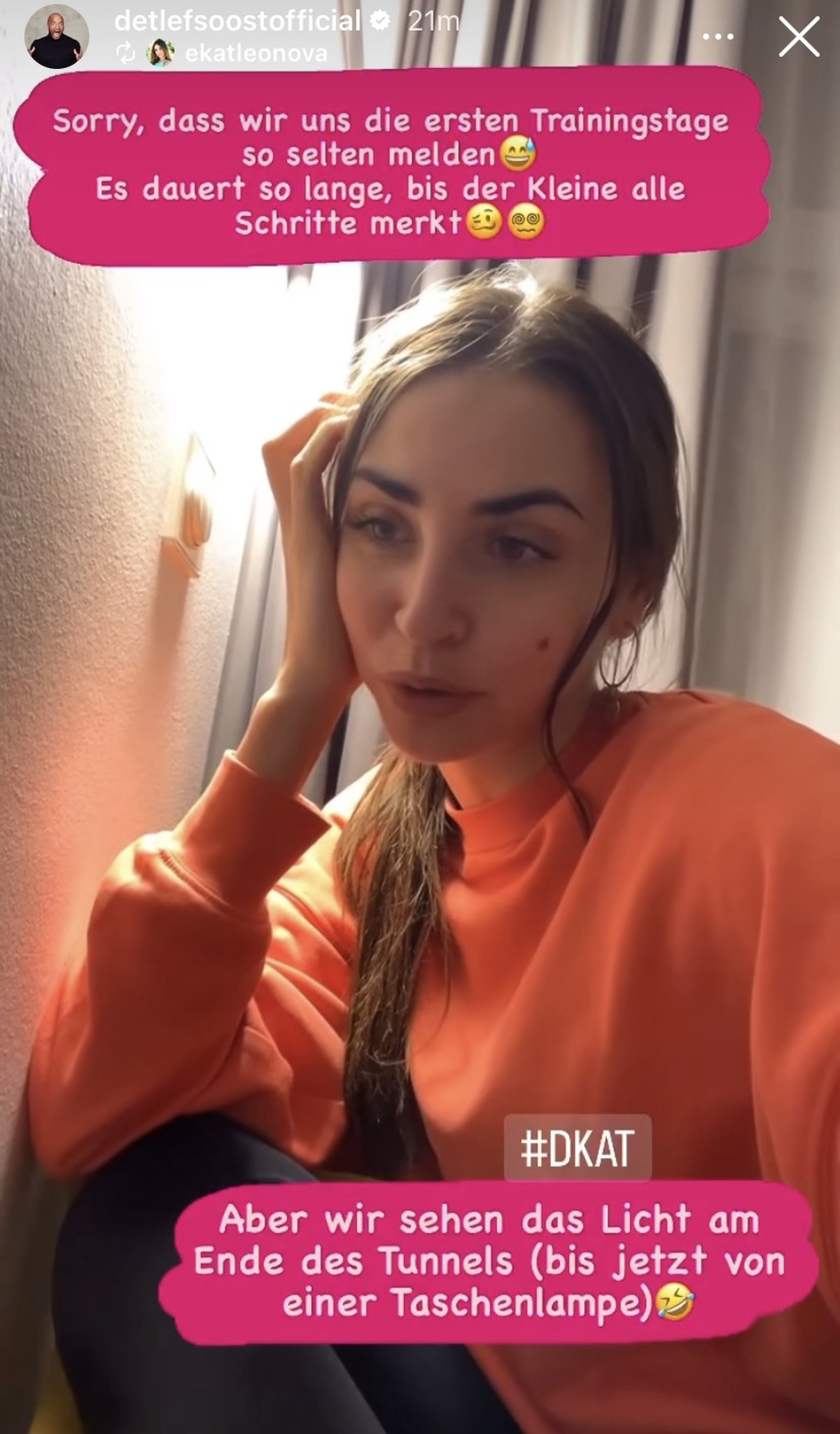 Ekaterina Leonova meldet sich mit einem Trainingsupdate bei ihrer Community.