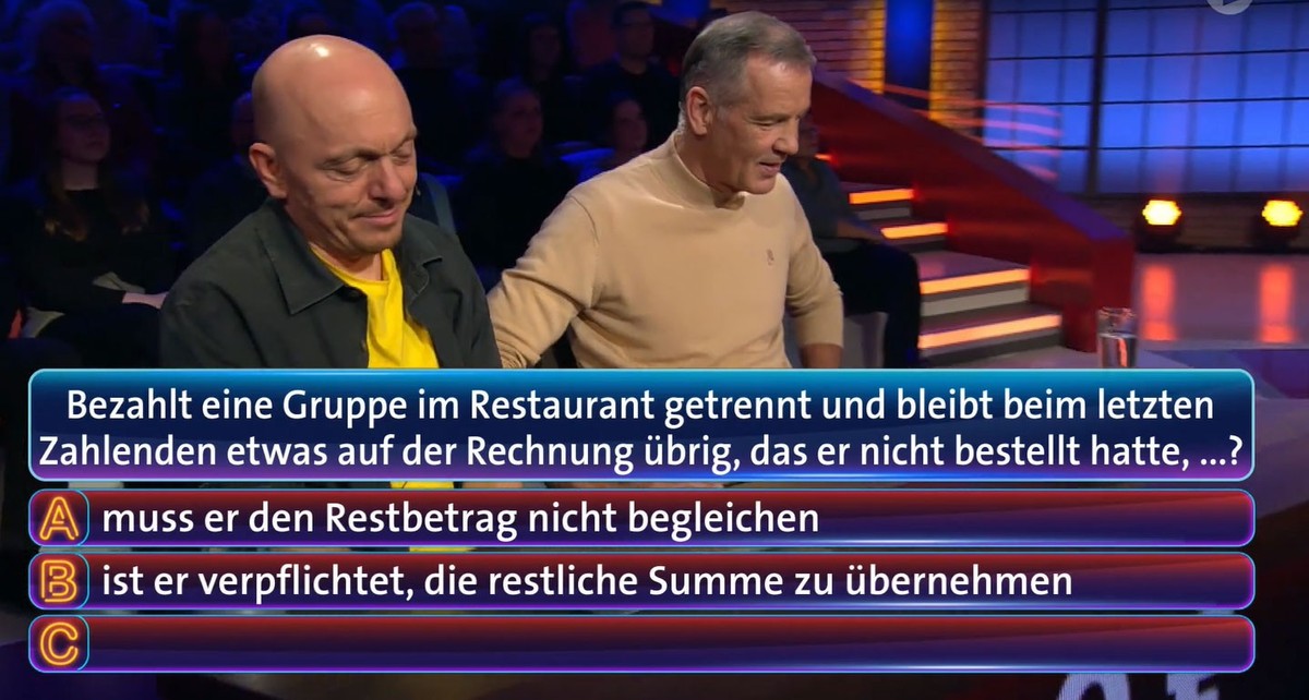Bernhard Hoëcker und Henry Maske beantworteten die Frage souverän.