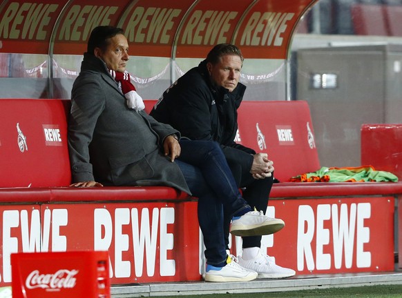Kölns Manager Horst Heldt (l.) und Trainer Markus Gisdol privat Nachbarn.