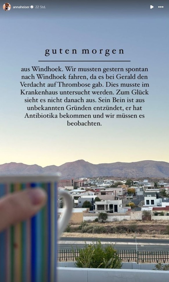 Anna Heiser spricht über die Gesundheit von Gerald.