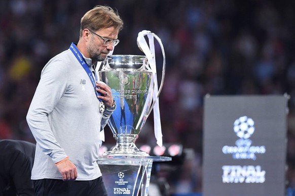 Fu�ball Champions League Finale Real Madrid - FC Liverpool am 26.05.2018 im Olympiastadion in Kiew J�rgen Klopp ( Trainer Liverpool ) entt�uscht *** Football Champions League Final Real Madrid FC Live ...