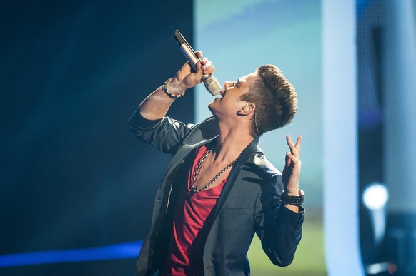 Luca Hänni 2012 bei "DSDS", die er als Gewinner abschloss.