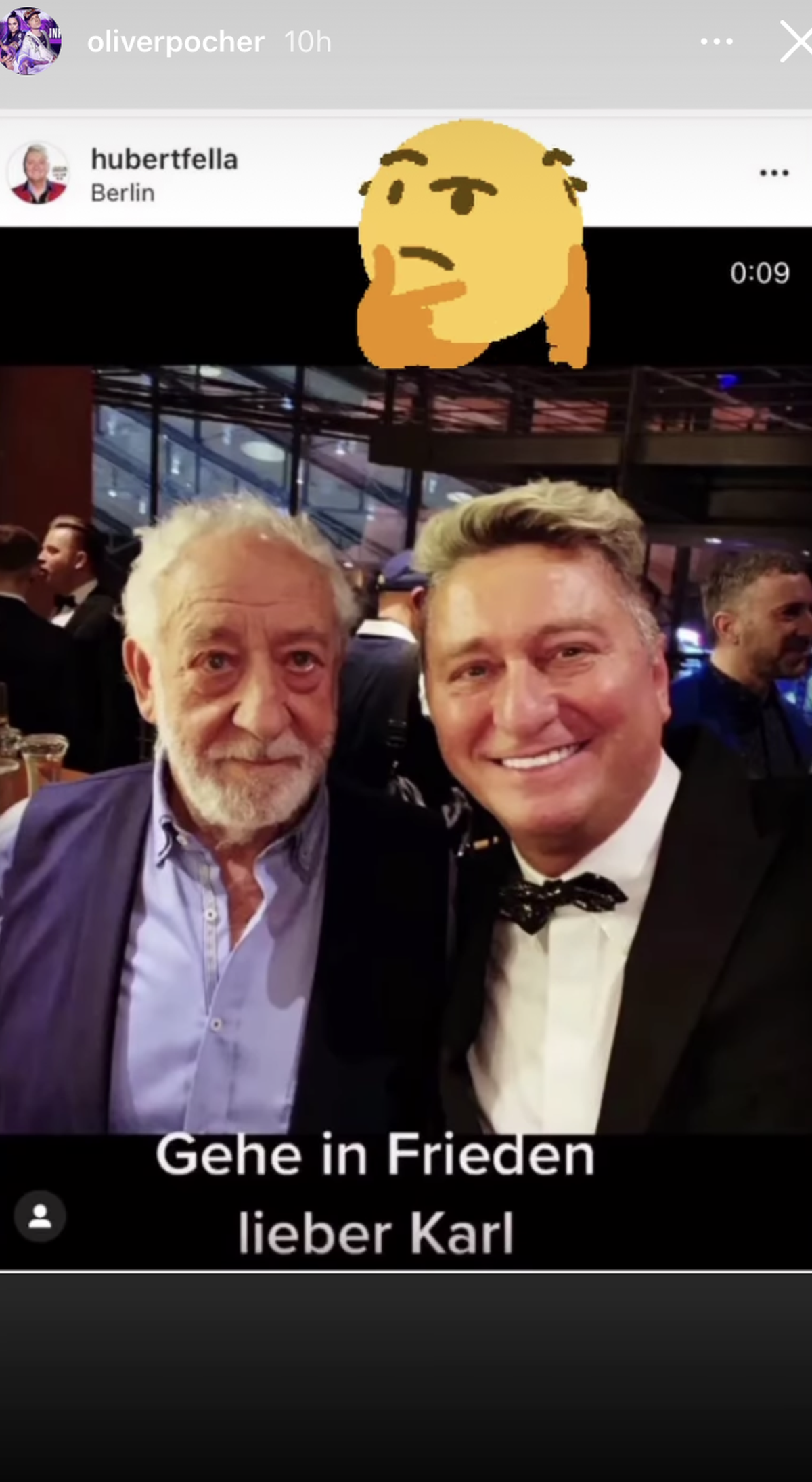 Oliver Pocher teilte den falschen Karl Dall in seiner Story.