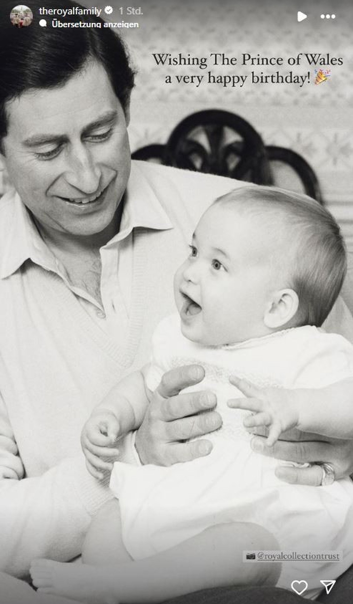 König Charles teilt einen besonderen Schnappschuss mit seinem Sohn William.
