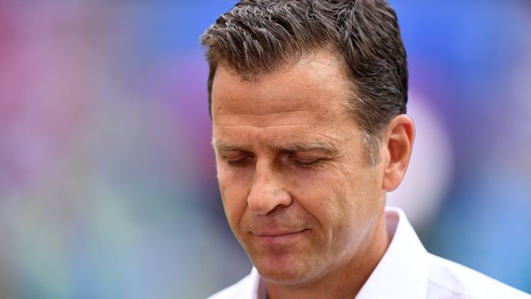 FUSSBALL WM 2018 Vorrunde Gruppe F ------- Suedkorea - Deutschland 27.06.2018 Manager Oliver Bierhoff (Deutschland) *** FIFA World Cup 2018 Preliminary Round Group F South Korea Germany 27 06 2018 Man ...