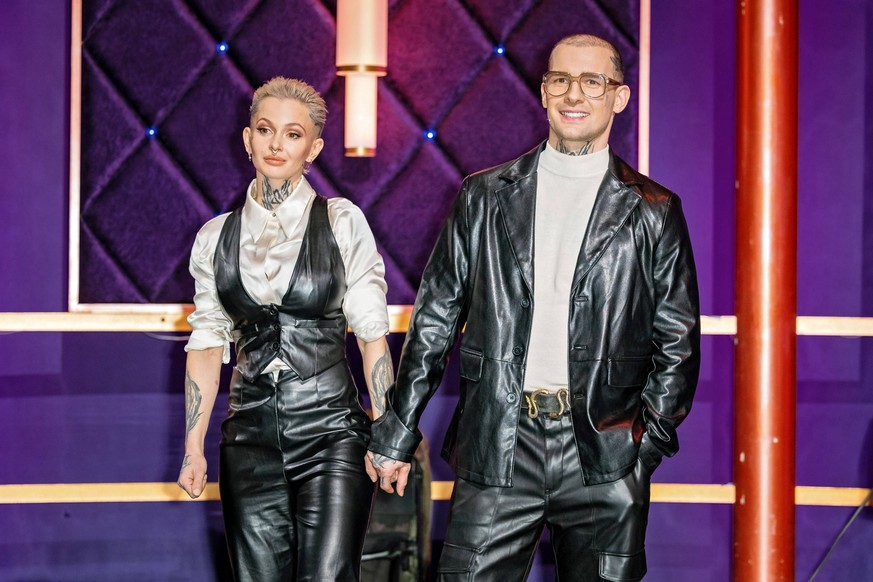 MDR - Riverboat. Schauspieler Eric Stehfest mit seiner Ehefrau , Schauspielerin und S�ngerin Edith Stehfest anl��lich der Aufzeichnung der MDR - Talkshow Riverboat am 19.11.2024 in der Mediacity Leipz ...