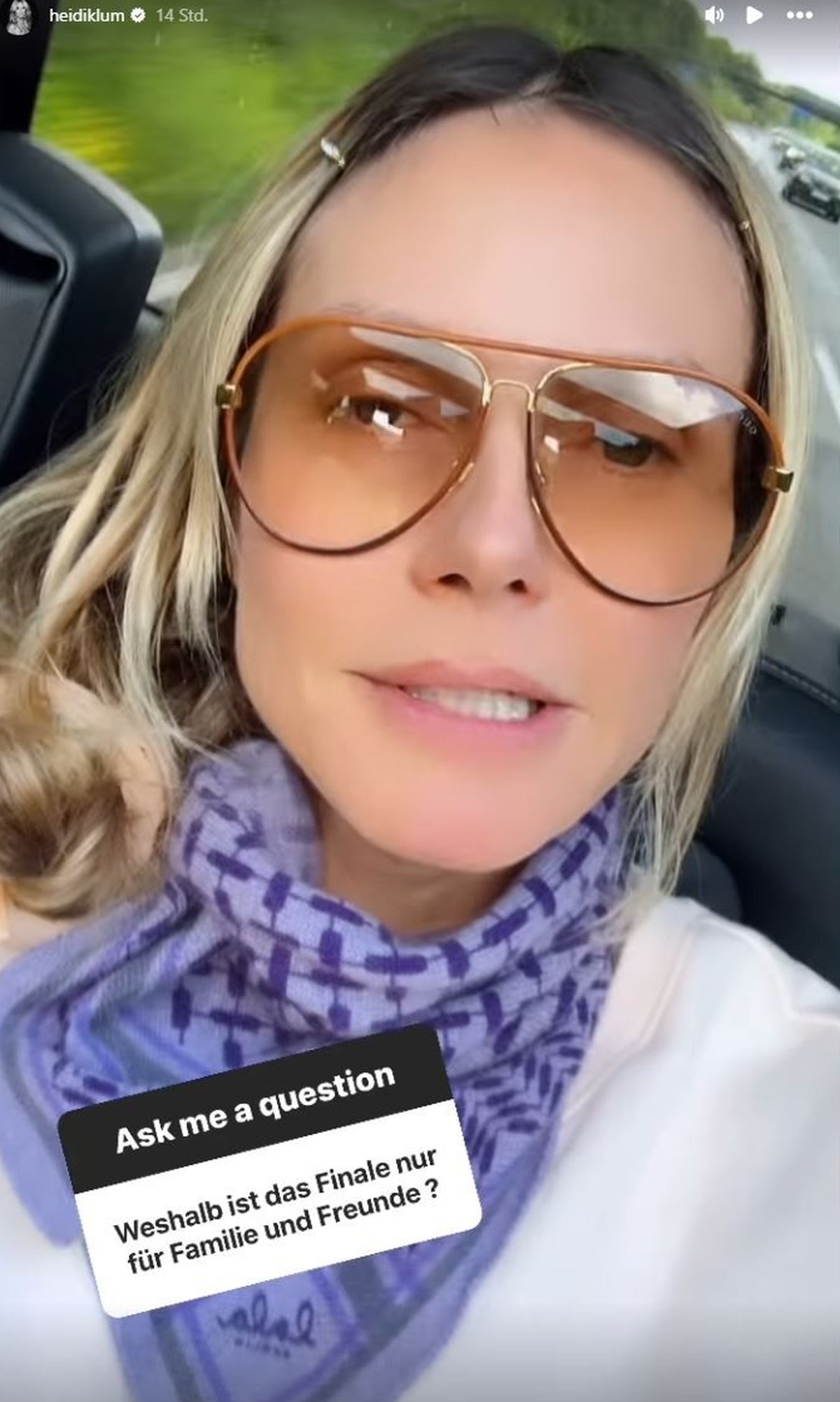 Heidi Klum beantwortet Fragen rund um das Ende der 19. Staffel.