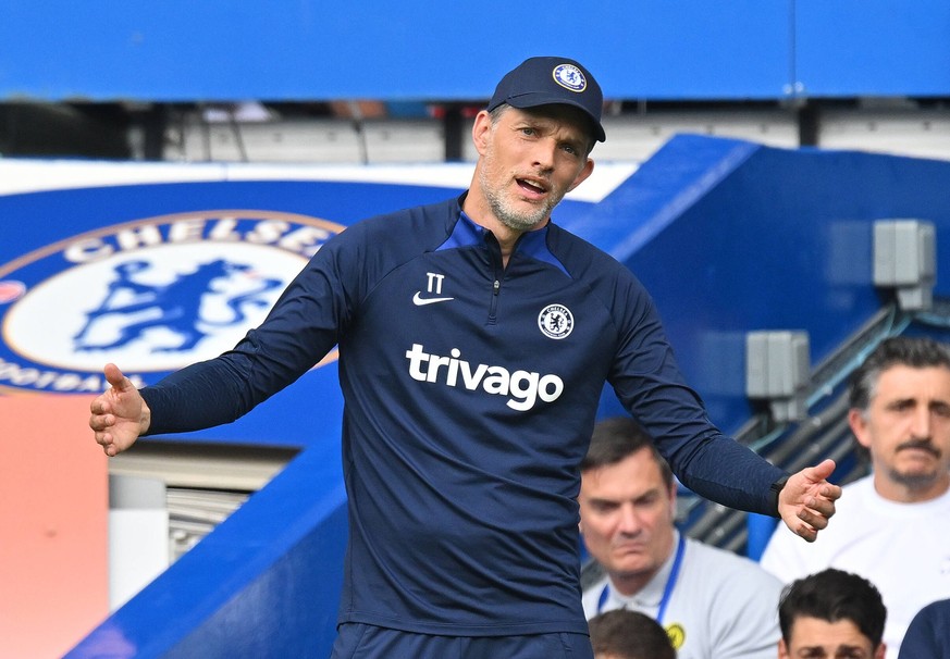 Chelsea v West Ham United - Premier League - Stamford Bridge Chelsea s Manager Thomas Tuchel during the match at Stamford Bridge EDITORIAL USE ONLY No use with unauthorised audio, video, data, fixture ...
