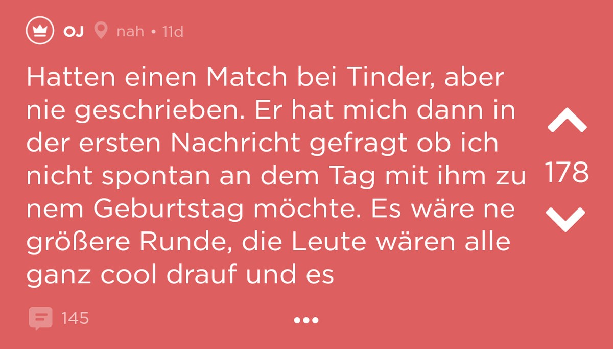 Tinder Jodel - Sammlung