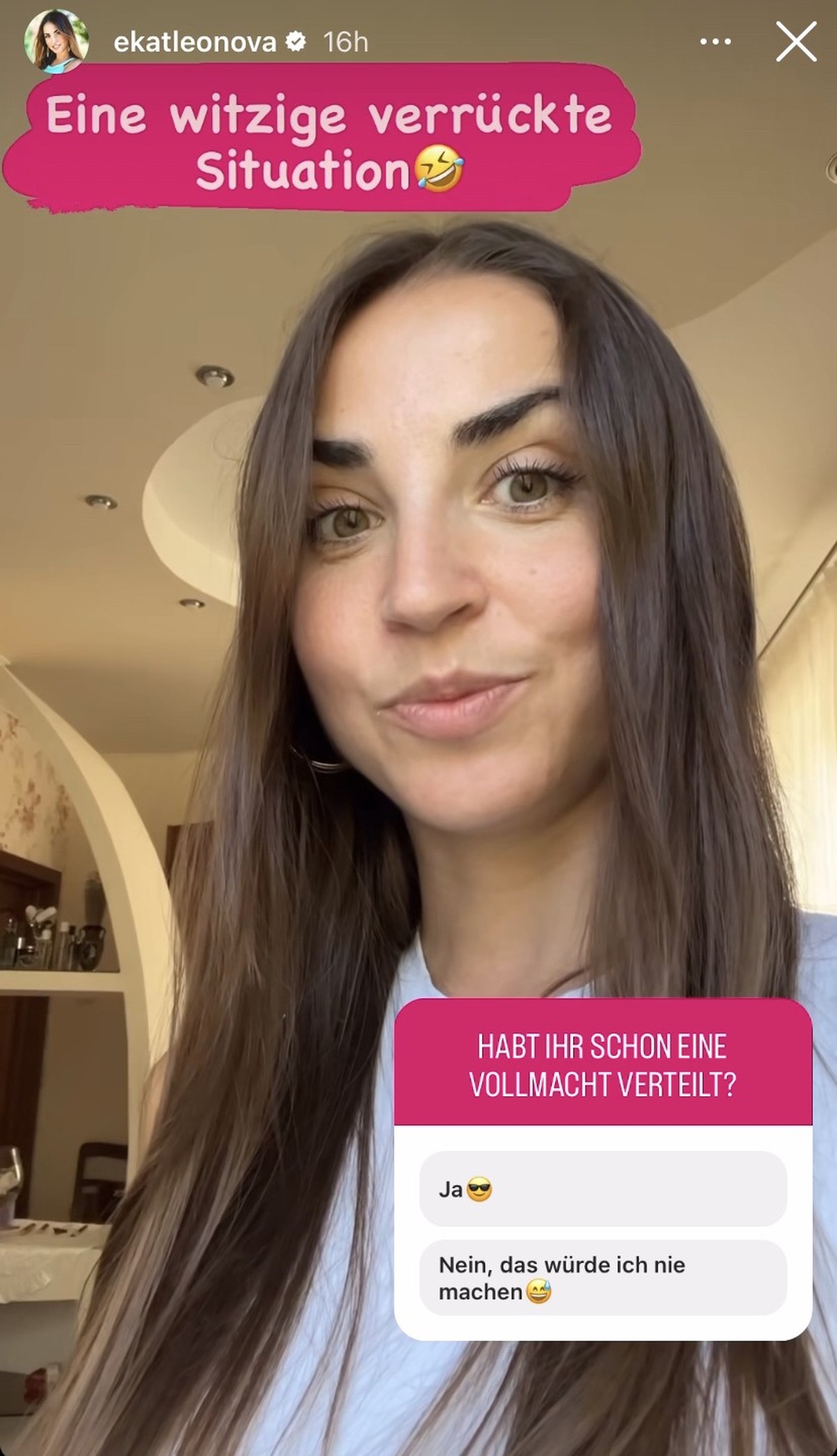 Ekaterina Leonova berichtete von einer skurrilen Situation.