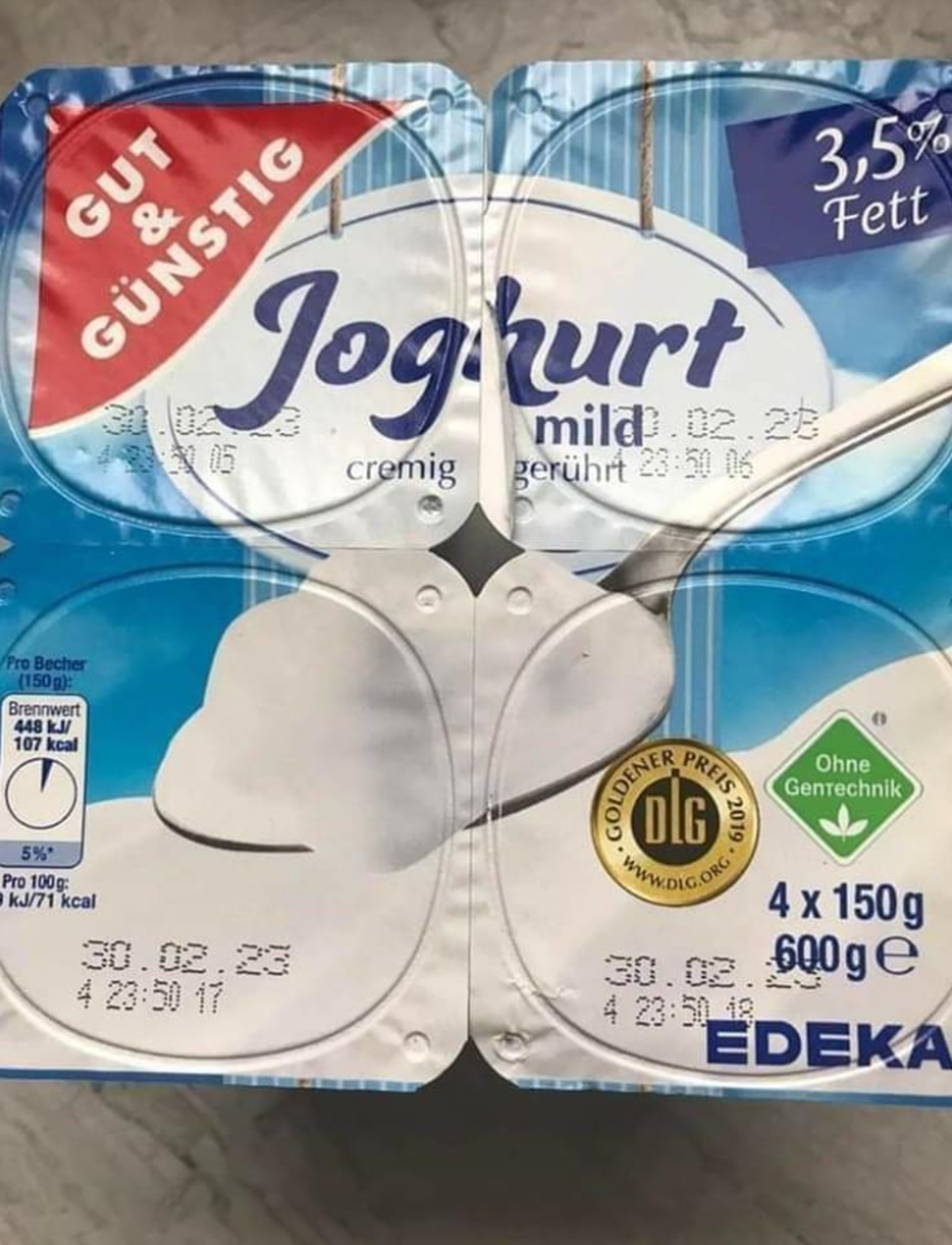 Auf der Verpackung hat sich ein Fehler eingeschlichen.