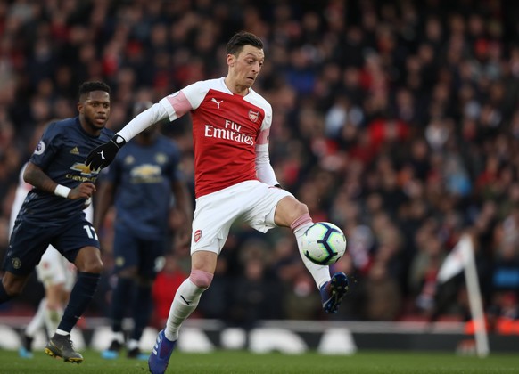 Mesut Ozil (A) at the Arsenal v Manchester United ManU English Premier League football match at The Emirates Stadium, London, on March 10, 2019. **THIS PICTURE IS FOR EDITORIAL USE ONLY** PUBLICATIONx ...