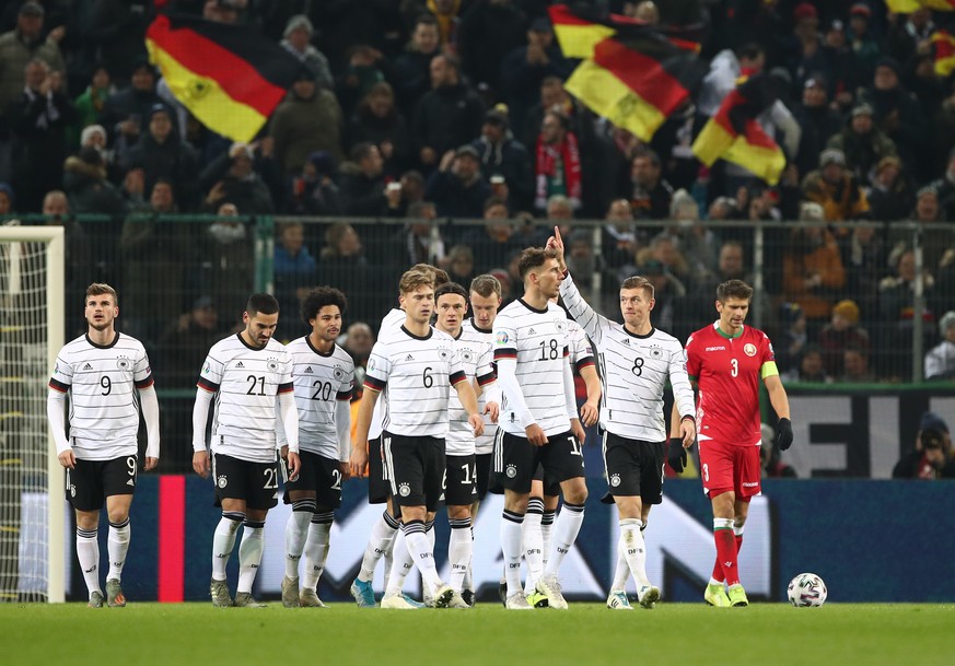 Die Nationalmannschaft am Samstag gegen Weißrussland.