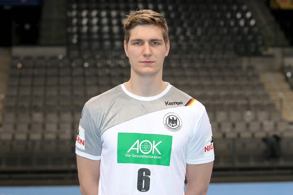 Finn Lemke ( Deutschland ), Handball, GER, Nationalteam, Portraet, 2018, Deutschland, 04.01.2018, Stuttgart *** Finn Lemke Germany handball national team GER portrait 2018 Germany 04 01 2018 Stuttgart ...