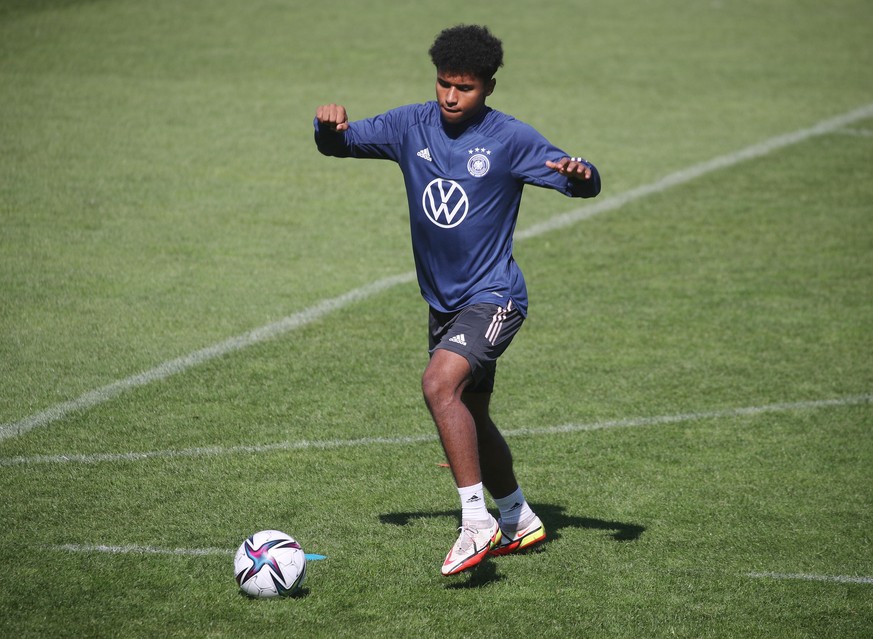 Deutschland, Stuttgart, 01.09.2021, Fussball, Training DFB Nationalmannschaft: Karim-David Adeyemi. Foto: Herbert Rudel