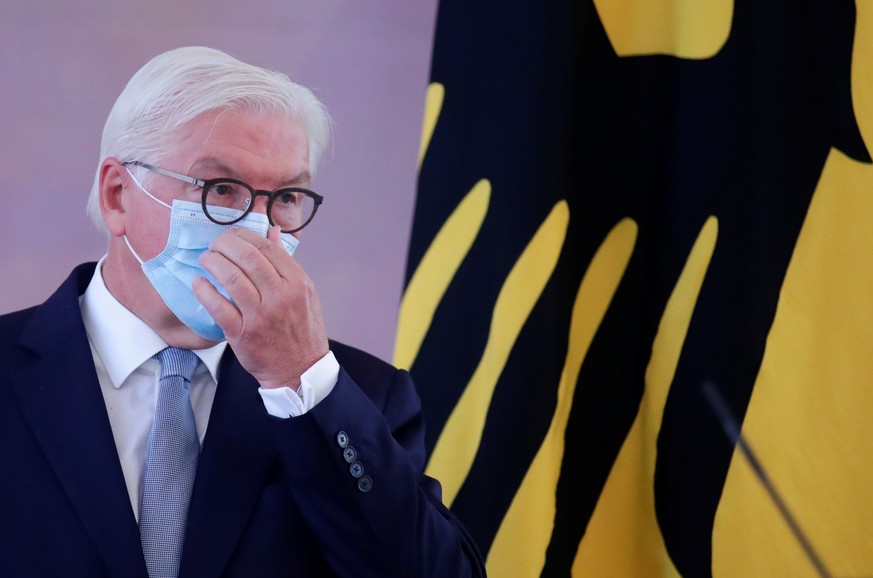 German President Frank-Walter Steinmeier holds a news conference in Berlin, Germany, August 31, 2020. REUTERS/Hannibal Hanschke