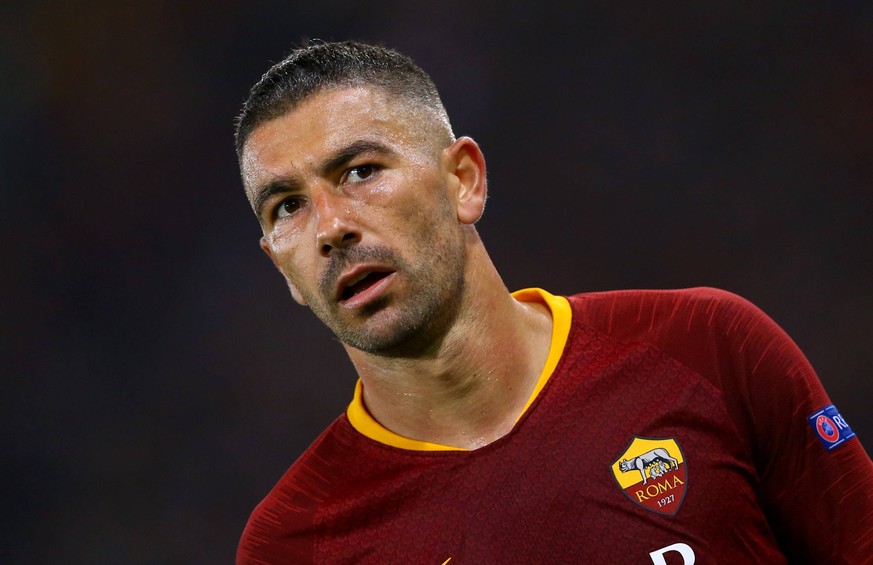 October 2, 2018 - Rome, Italy - AS Roma v Viktoria Plzen : UEFA Champions League Group G.Aleksandar Kolarov of Roma at Olimpico Stadium in Rome, Italy on October 2, 2018. AS Roma v Viktoria Plzen - UE ...