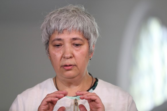 BERLIN, GERMANY - JUNE 16: Human-rights activist Seyran Ates introduces the first Friday prayers during the opening of the Ibn-Rushd-Goethe Mosque that she helped found on June 16, 2017 in Berlin, Ger ...