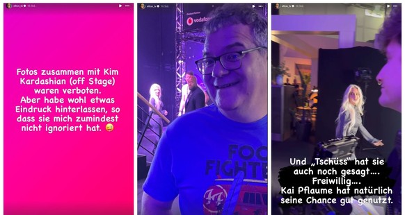 Elton versucht, ein Foto mit Kim Kardashian zu machen.