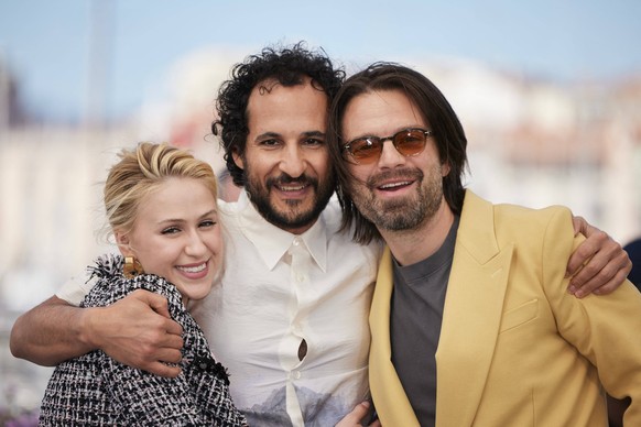 Photocall of the film The Apprentice during the 77th Cannes International Film Festival Maria Bakalova, Ali Abbasi, Sebastian Stan Photocall of the film The Apprentice during the 77th Cannes Internati ...