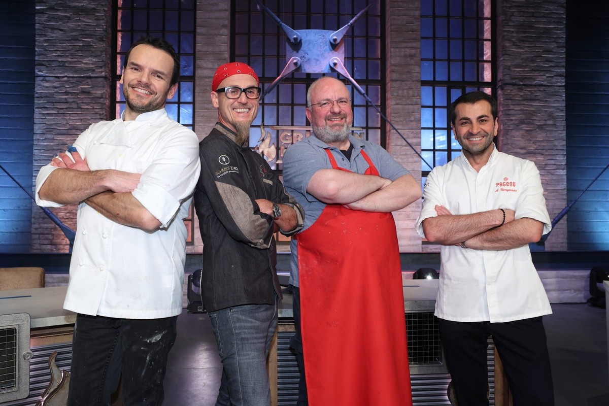 V.l.: Steffen Henssler, Ralf Zacherl, Christian Lohse und Ali Güngörmüs.
Die Verwendung des sendungsbezogenen Materials ist nur mit dem Hinweis und Verlinkung auf RTL+ gestattet.