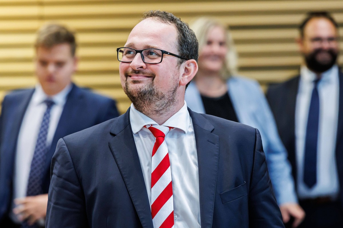 Thadäus König CDU, Kandidat Landtagspräsident, 26.09.2024, Erfurt Deutschland, Politik, Thüringer Landtag, Konstituierung *** Thadäus König CDU, Candidate State Parliament President , 26 09 2024, Erfu ...