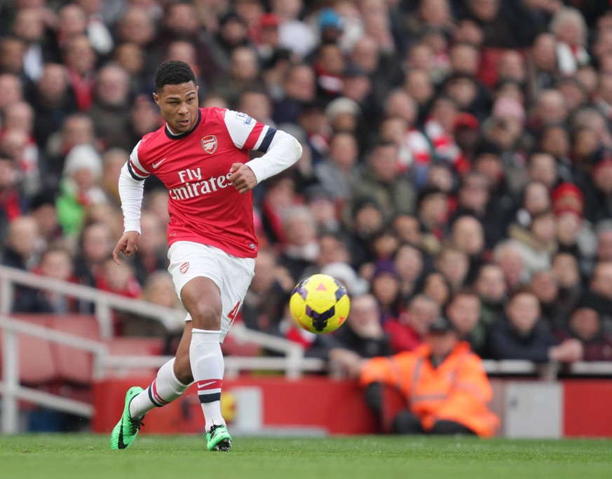 Arsenal v Fulham . . London, UK . . 18.01.2014 Serge Gnabry A PUBLICATIONxNOTxINxUK