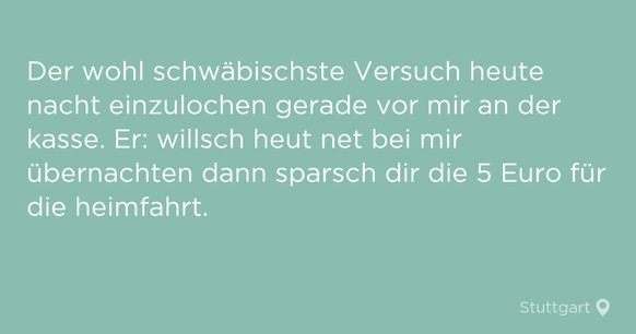 Und wer zahlt dann für die Heimfahrt am nächsten Morgen?