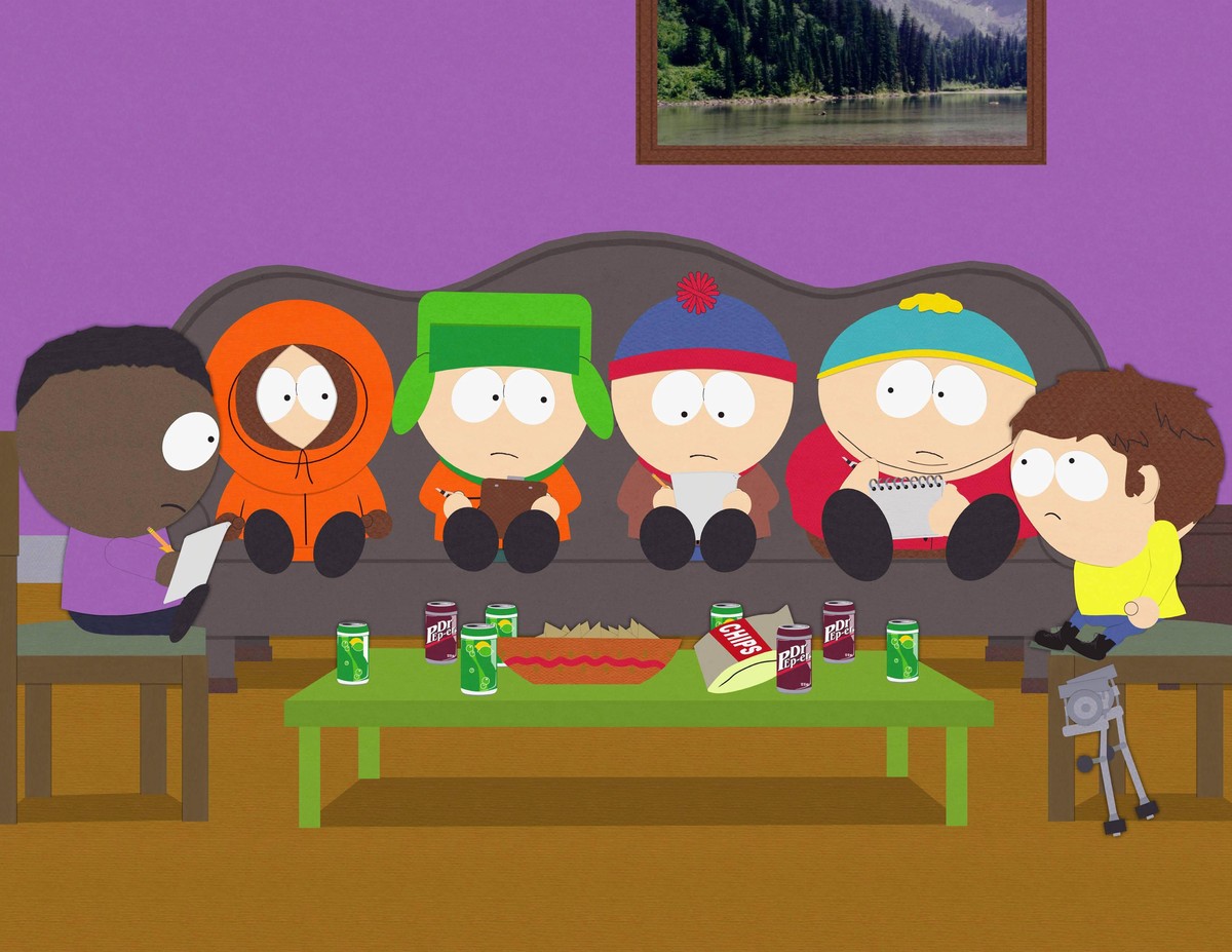 SOUTH PARK, l-r: Token Black, Kenny McCormick, Kyle Broflovski, Stan Marsh, Eric Cartman, Jimmy Valmer in The F Word Season 13, Episode Comedy Central/Courtesy Everett Collection ACHTUNG AUFNAHMEDATUM ...