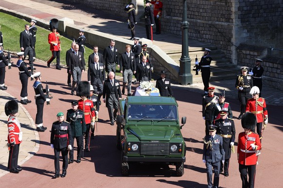 Image Licensed to i-Images Picture Agency. 17/04/2021. Windsor , United Kingdom. Funeral of Prince Philip, The Duke of Edinburgh, at Windsor Castle., Credit:Stephen Lock / i-Images / Avalon