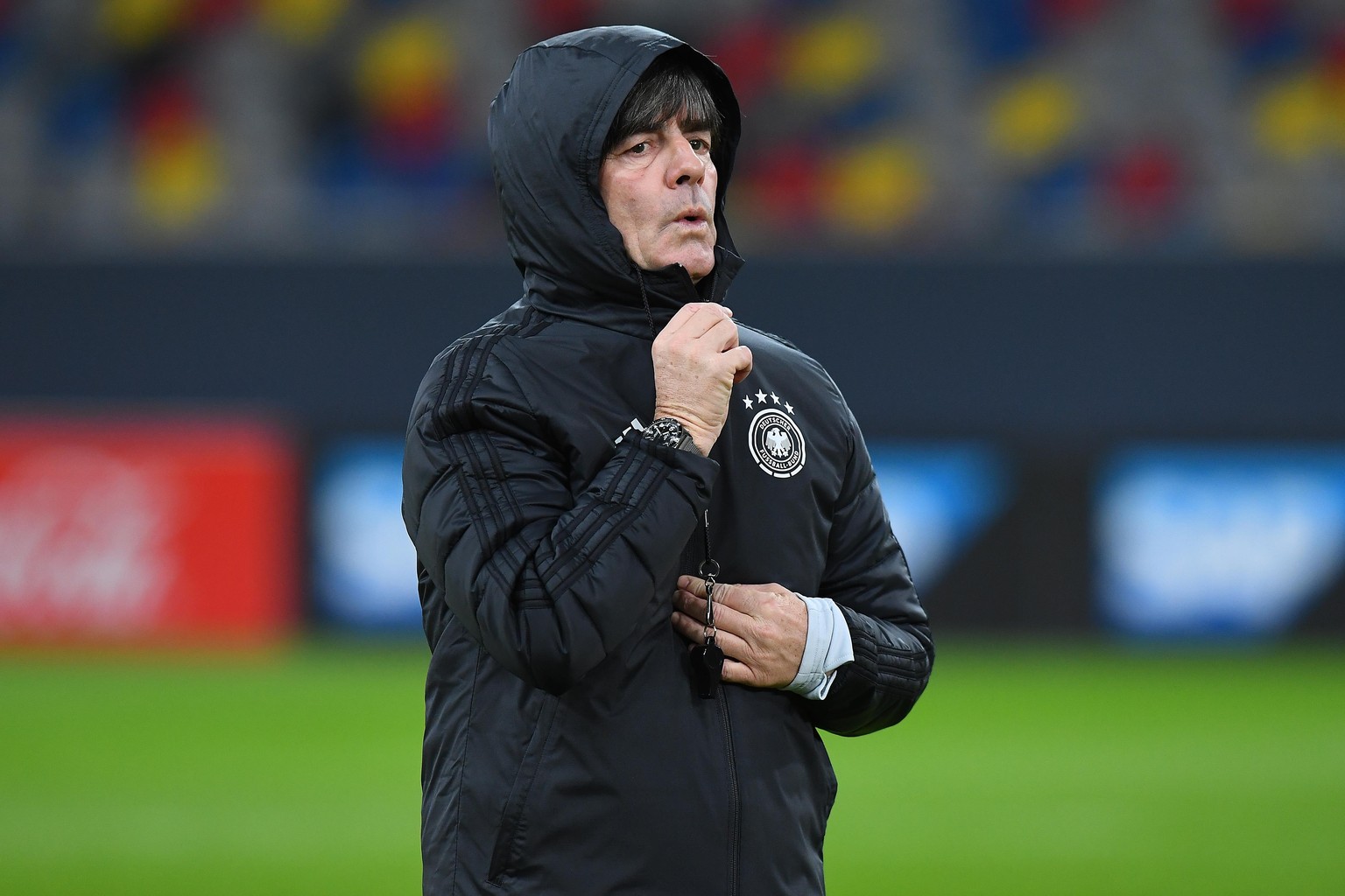 Fußball, Nationalteam Deutschland Training Fußball Training Nationalmannschaft am 14.11.2019 in der Merkur Spiel-Arena in Düsseldorf Joachim Jogi Löw Bundestrainer DFB regulations prohibit any use of  ...