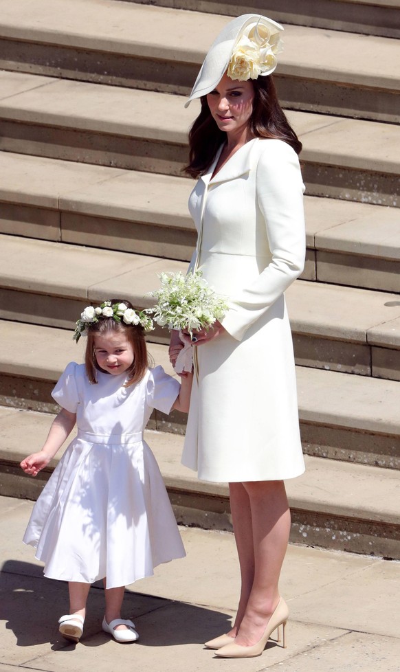 Herzogin Kate und Tochter Charlotte 2018 auf Meghans und Harrys Hochzeit.
