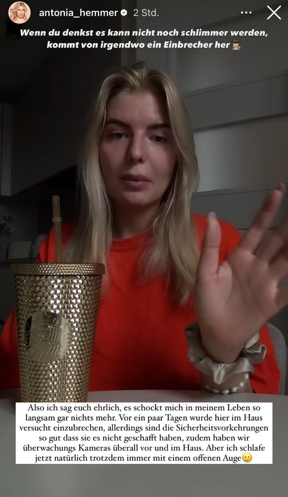 Antonia Hemmer berichtet von einem versuchten Einbruch.