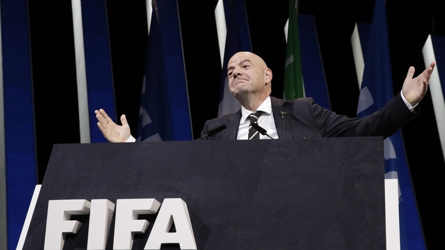 ARCHIV - 05.06.2019, Frankreich, Paris: Gianni Infantino, FIFA-Pr