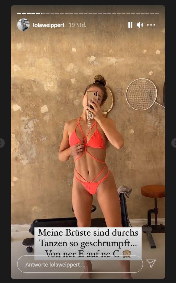 Lola Weippert zeigte sich auf Instagram im Bikini.