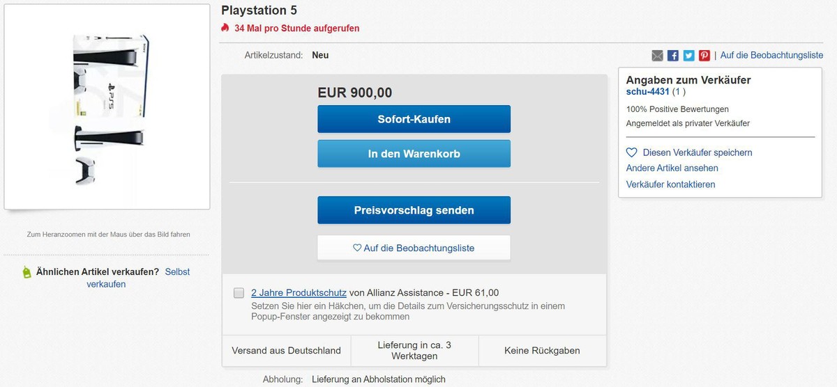 900 Euro? Schnapper!