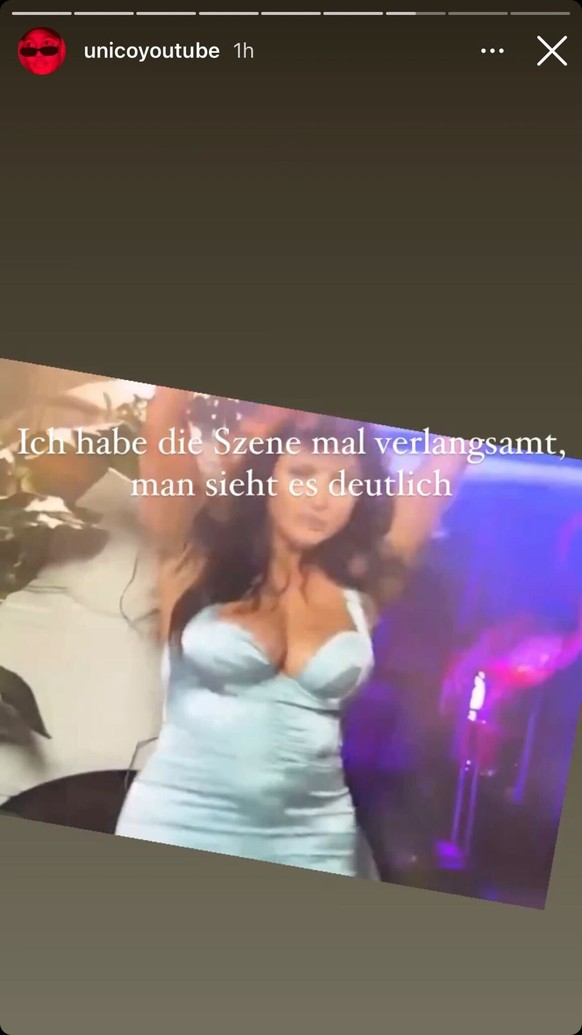 An der Stelle, an der man Jolina Mennen sehen sollte, sieht man stattdessen Melody Haase.