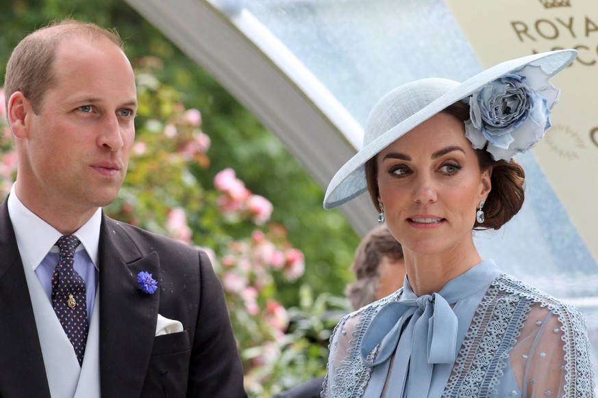 18.06.2019, Ascot, Windsor, GBR - Portrait of HRH Prince William and his wife Catherine, Duchess of Cambridge. Ascot racecourse. (Kate Middleton, Herzogin Kate, Portrait, Portraet, Royals, Prinz Willi ...