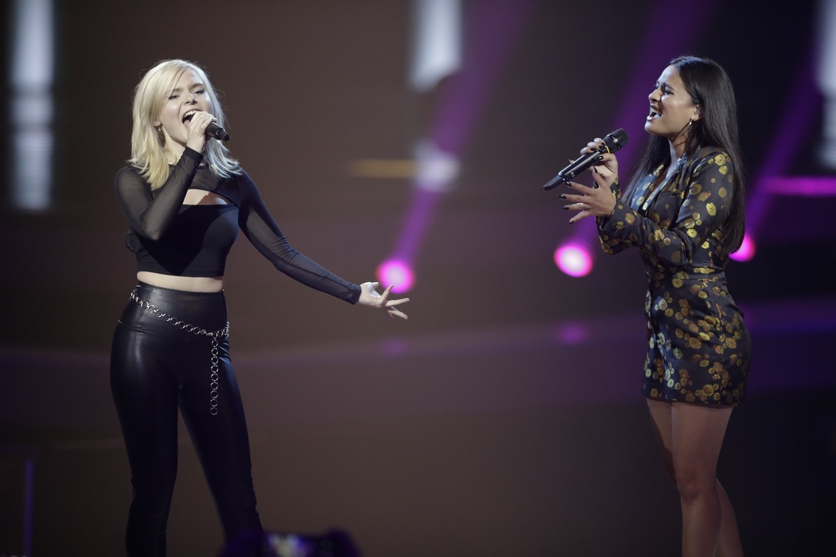 Sisters of Germany perform during the 2019 Eurovision Song Contest second semi-final rehearsal in Tel Aviv, Israel, Tuesday, May 14, 2019. (AP Photo/Sebastian Scheiner)