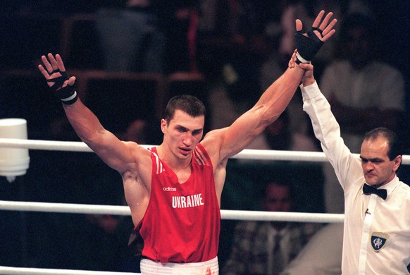 Klitschko bei seinem Olympiasieg 1996.