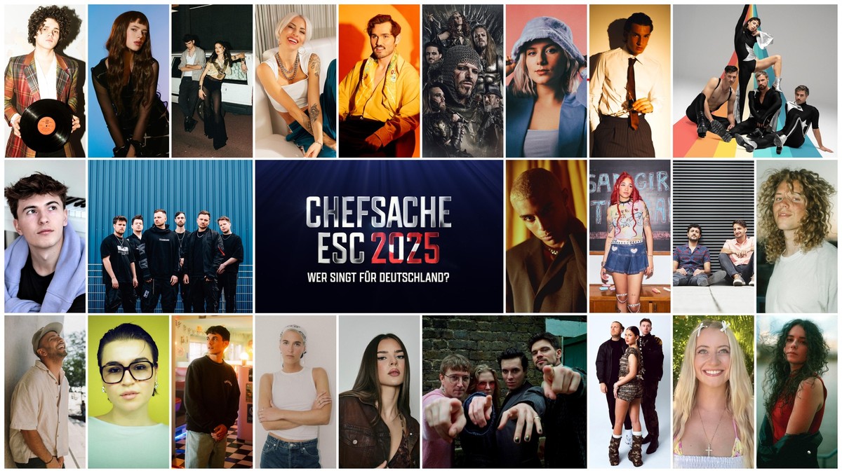 Die 24 Acts treten an:
V.l.o.: Benjamin Braatz, Julika, Abor & Tynna, FANNIE, Moss Kena, Feuerschwanz, LEONORA, Noah Levi und COSBY
V.l.m.: Jonathan Henrich, From Fall to Spring, Logo, JALN, Clou ...
