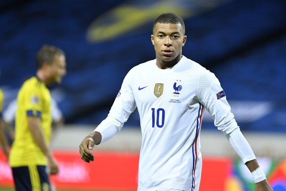 Kylian Mbappé im Trikot der Nationalmannschaft von Frankreich.