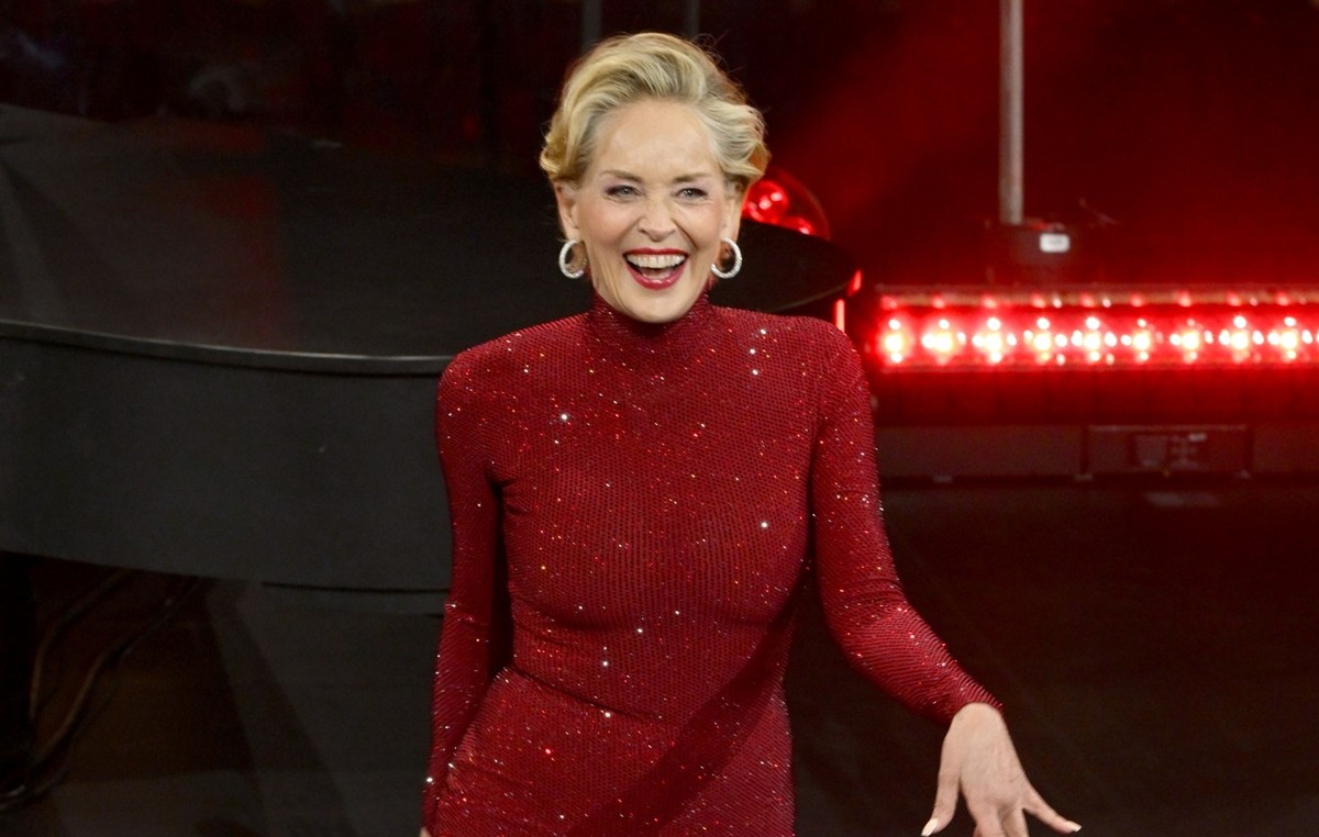 NEW YORK, NEW YORK - JANUARY 30: Sharon Stone speaks onstage during the The American Heart Association&#039;s Red Dress Collection Concert 2025 on January 30, 2025 in New York City. (Photo by Slaven V ...