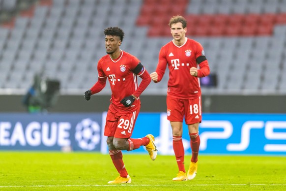 Kingsley Coman (l.) und Leon Goretzka im Bayern-Trikot