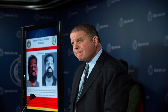 Toronto Police Det. Sgt. Hank Idsinga speaks to the media regarding an unidentified male believed to be connected to the Bruce McArthur case, during a press conference at the Toronto Police Headquarte ...