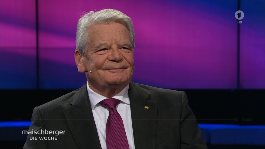 Alt-Bundespräsident Joachim Gauck bei "Maischberger".