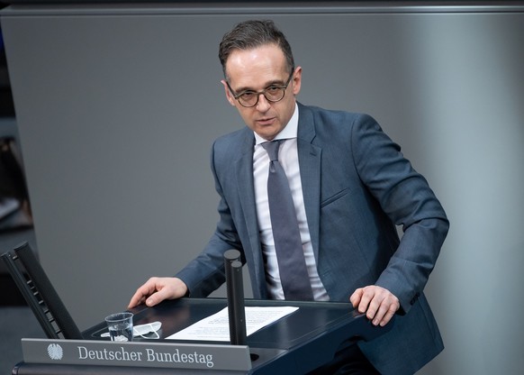 ARCHIV - 25.02.2021, Berlin: Heiko Maas (SPD), damaliger Au�enminister, spricht bei der Plenarsitzung im Deutschen Bundestag. (zu dpa: &quot;Ex-Au�enminister Maas legt Bundestagsmandat nieder&quot;) F ...